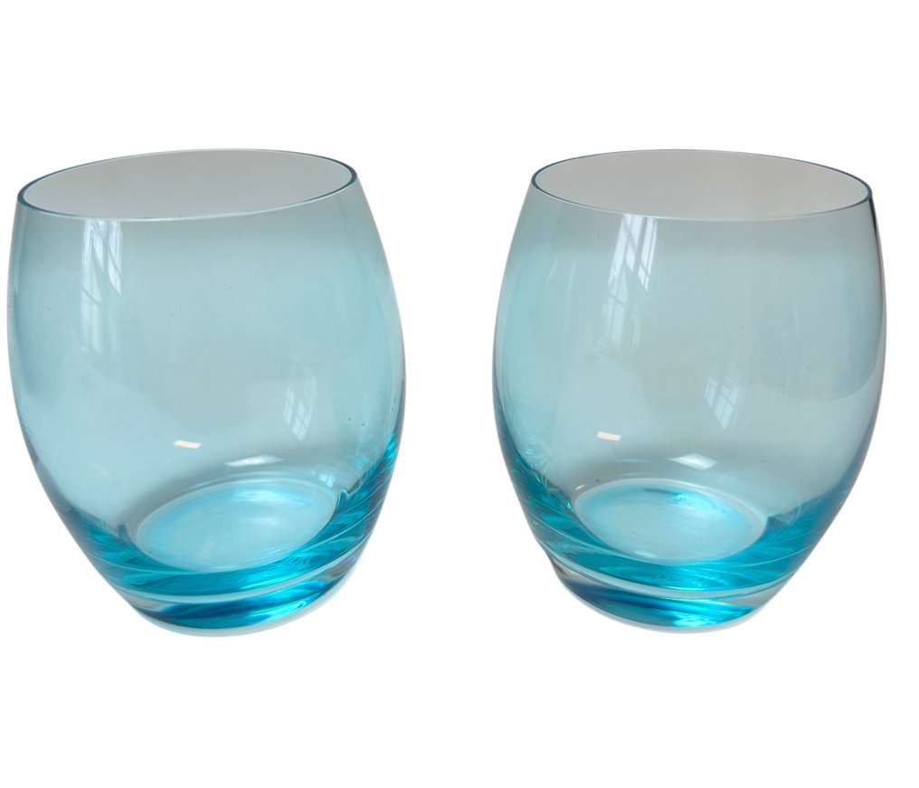 Rosenthal - Versace - 罐 (2) - “Medusa Lumiere Teal” - 威士忌杯 - 玻璃 #1.0