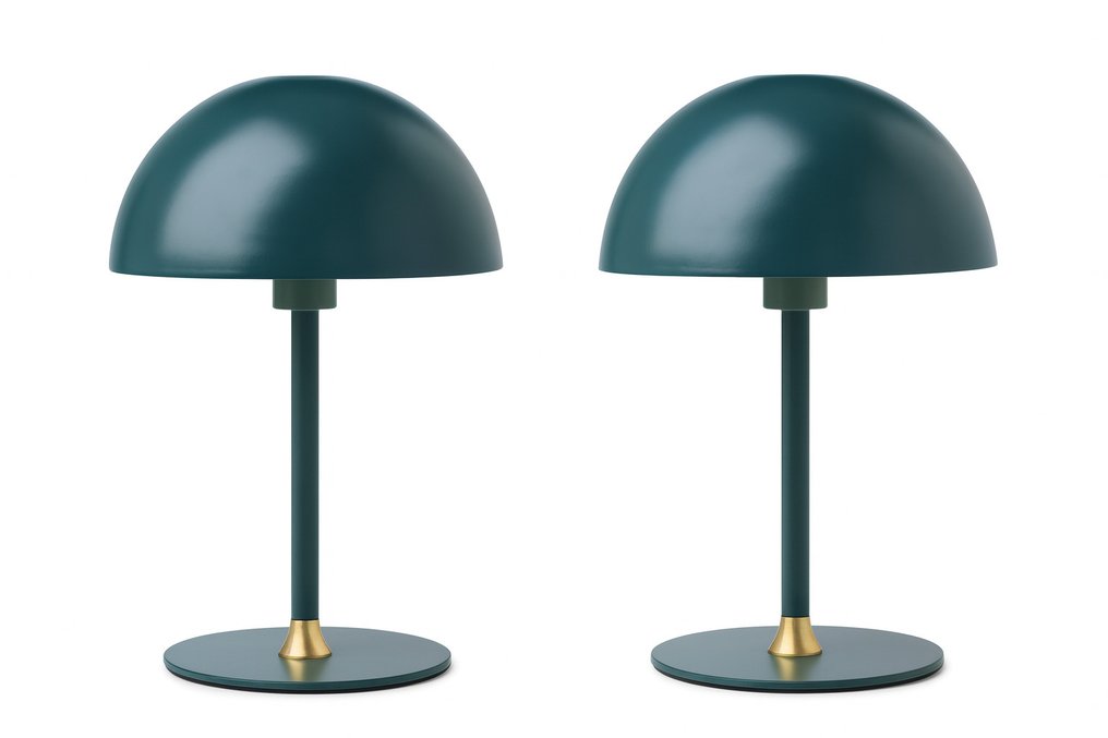 Emanuele Patton - Tischlampe (2) - Boogie Tischlampe Ø16 - Dunkelgrün - Metall - 2 Gegenstände #1.0