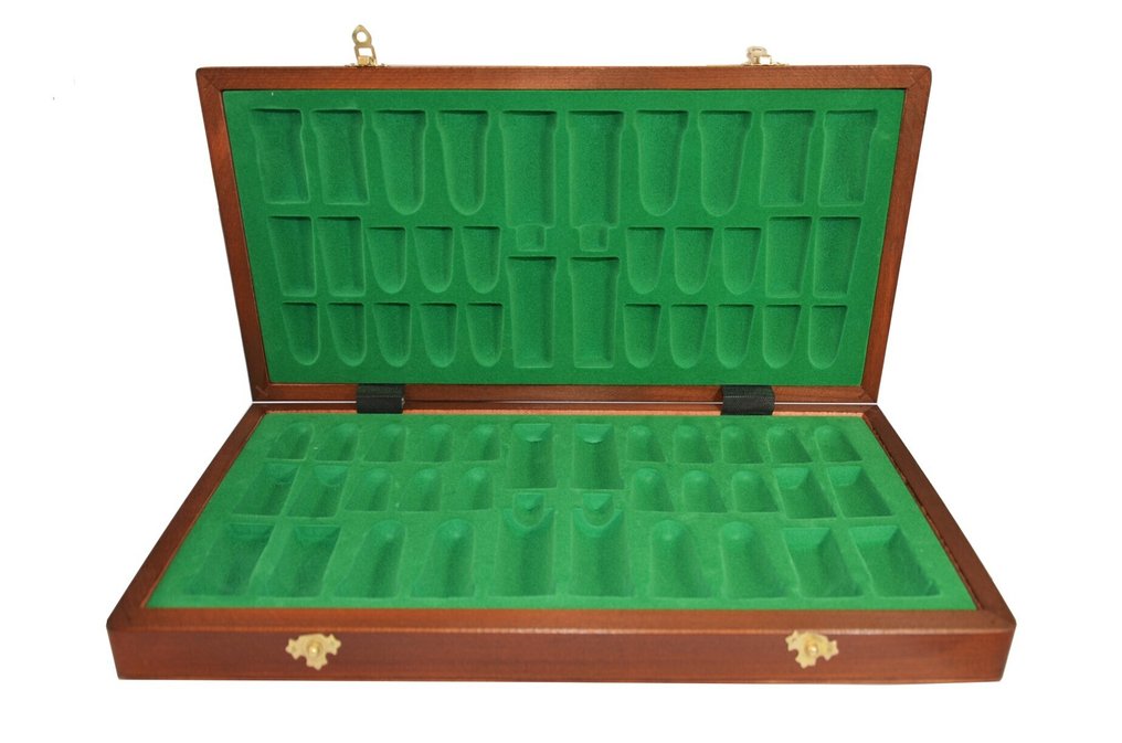 Chess set - Beautiful Staunton nr 5 Chess Board & Pieces - Wood #4.3