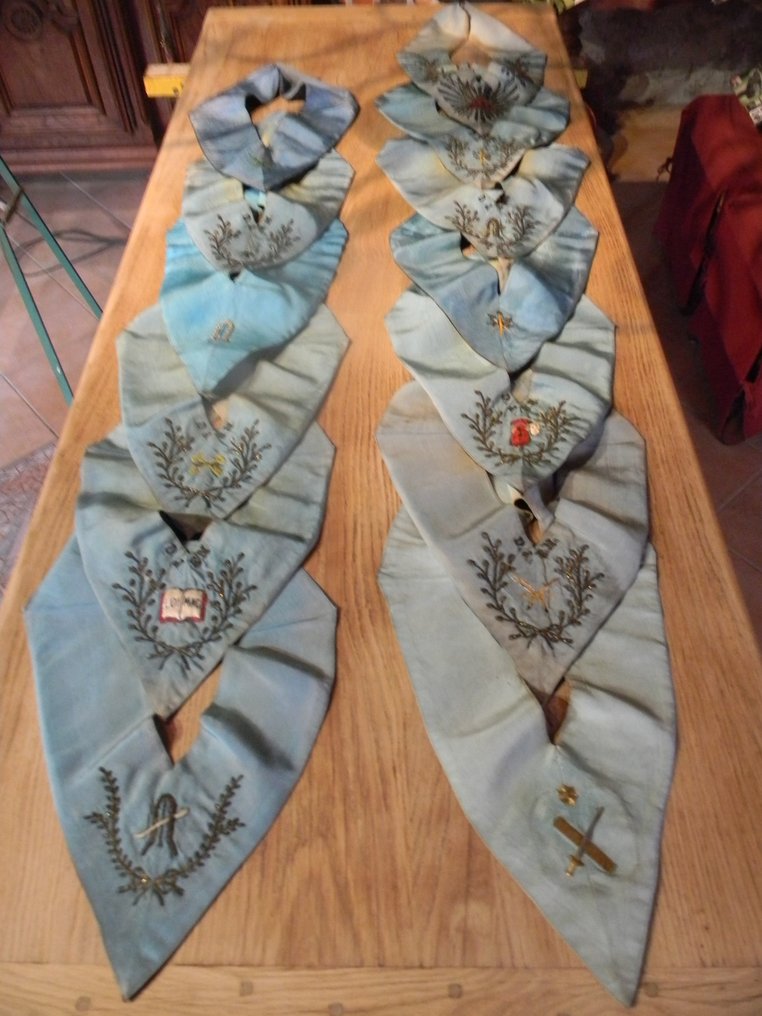 Objetos religiosos y espirituales (13) - Vintage - Textil - 1950-1960 - bufandas masónicas #1.0