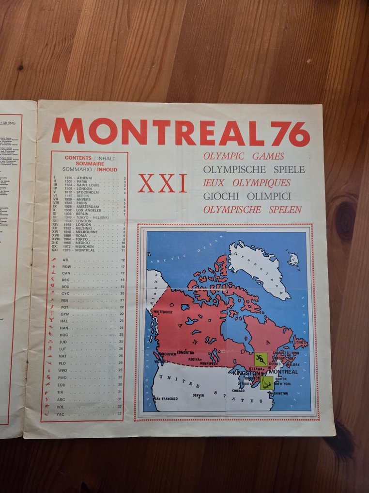 1976 Panini Lasse Virén, Edwin Moses, Nadia Comăneci, and others. - 1 Complete album - Excellent (EX) #3.2