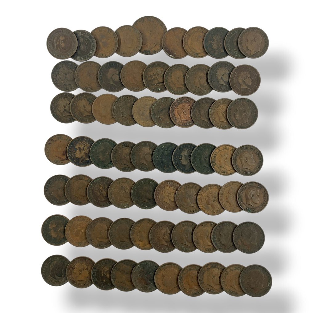 Πορτογαλία. Lote de 70 Moedas cobre da Monarquia Portuguesa Várias Datas  (χωρίς τιμή ασφαλείας) #1.0