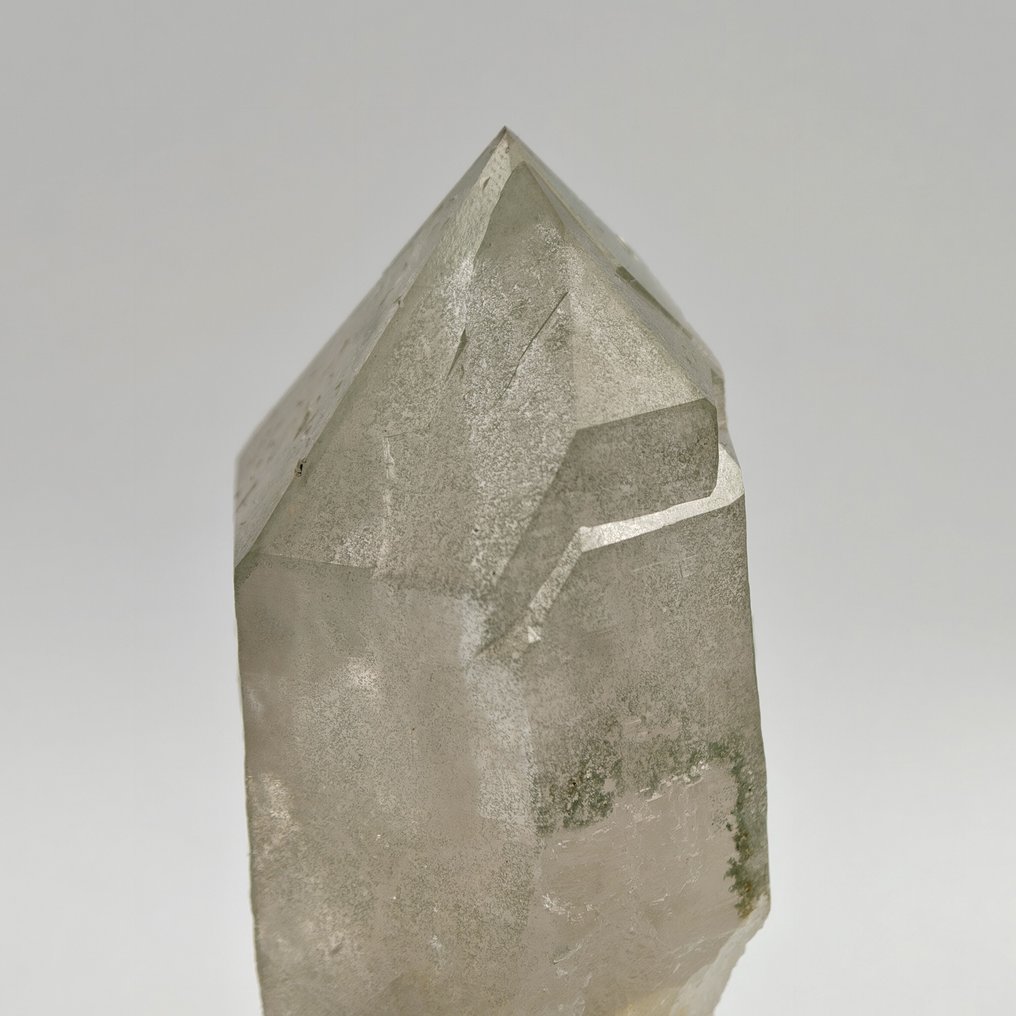 Large quartz with green chlorite phantom, Switzerland Crystals on matrix - Height: 73 mm - Width: 43 mm- 138 g #1.0