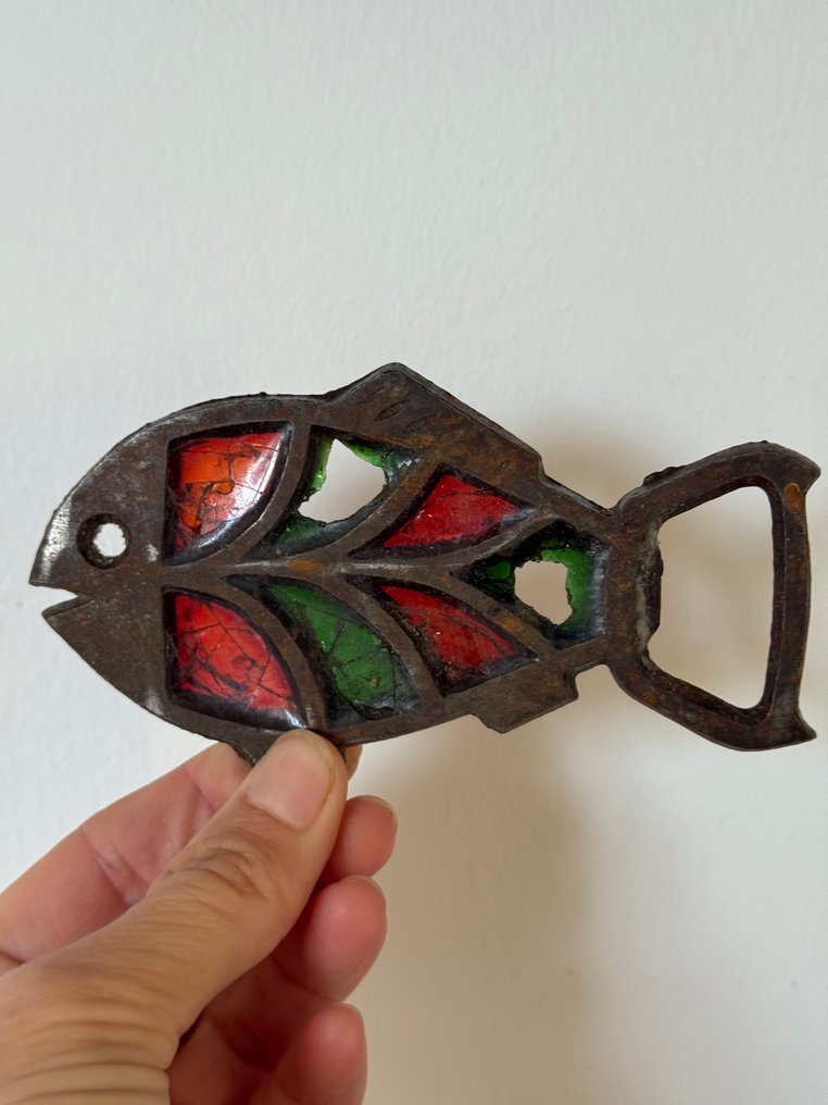 瓶起子 - 金属, 玻璃 - 复古金属板的 Pez #1.0