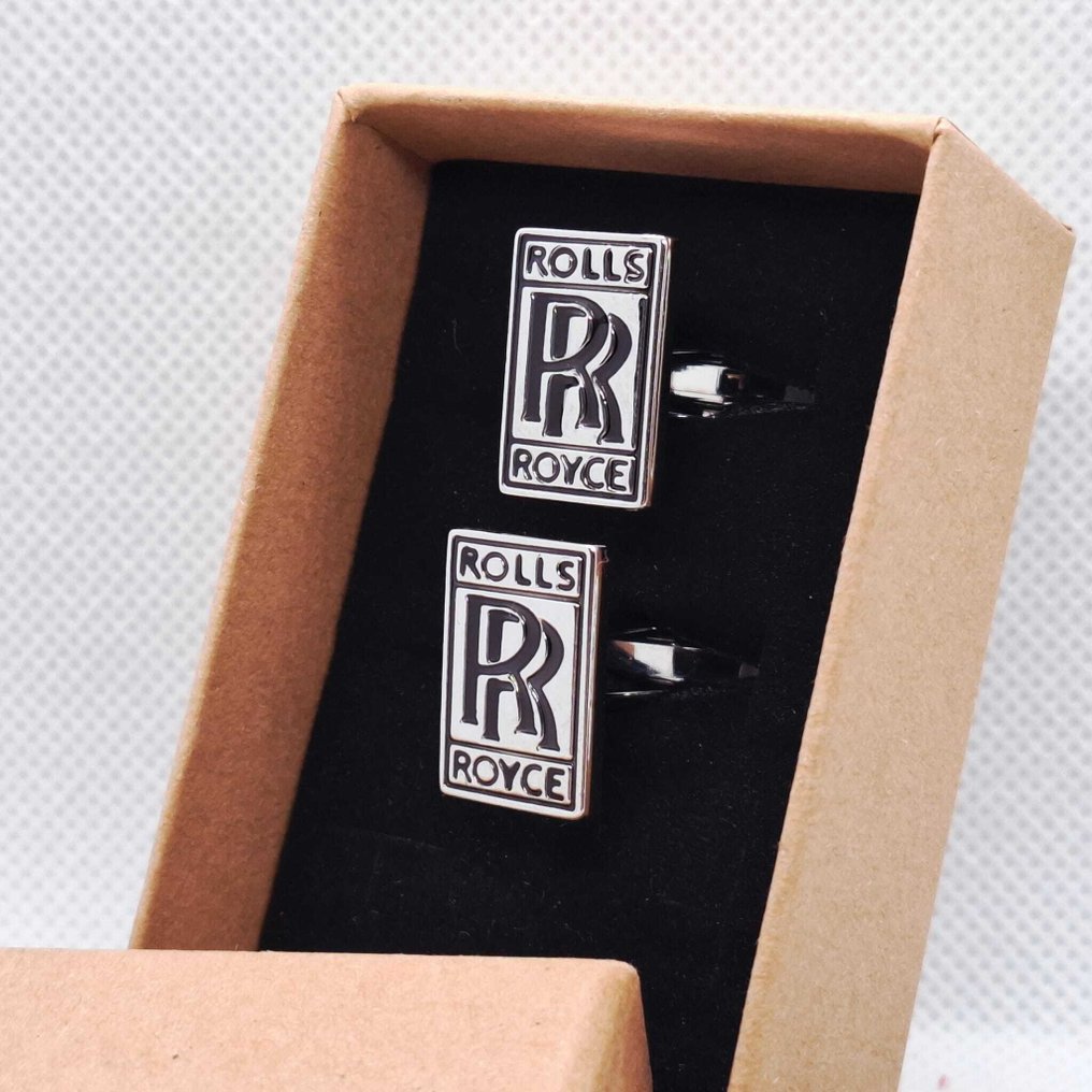 Oro bianco laminato (18k). - Gemelli - Rolls Royce. #3.2
