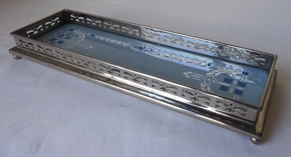 德国唯宝 - 托盘 - 精美的 Art Deco 托盘 - 托盘 - 瓷, 镀银 - 平板托盘 #2.1
