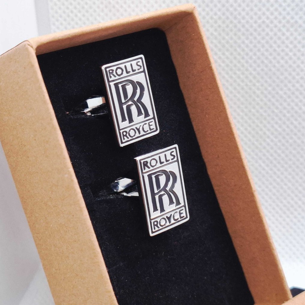 Oro bianco laminato (18k). - Gemelli - Rolls Royce. #4.3