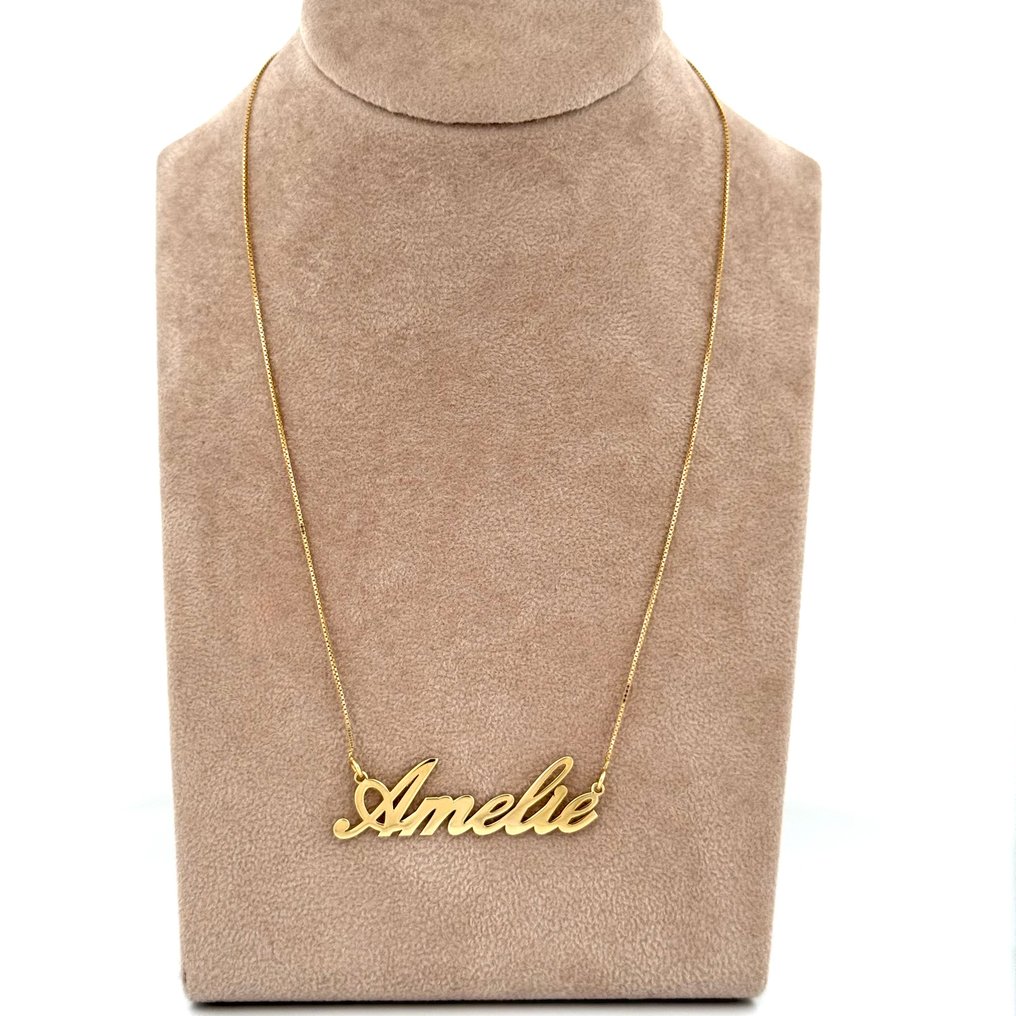 Handmade - 项链 - Collana con nome personalizzato - 3 g - 18K包金 黄金 #1.0
