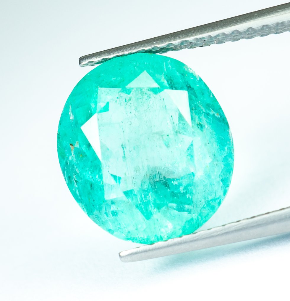 Utan reservationspris Smaragd - 4.86 ct - Bellerophon Gemlab - Blågrön (Nigeria) #2.1