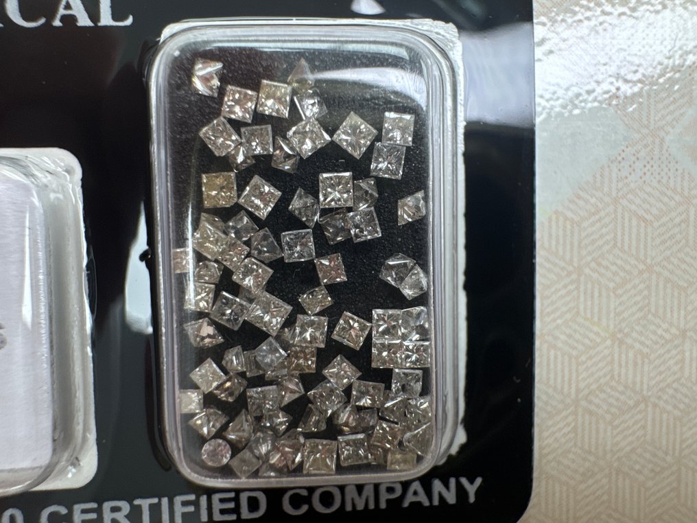 没有保留价 - 80 pcs 钻石  (天然)  - 2.02 ct - E, F, G, H, I, J - VS1 轻微内含一级, VS2 轻微内含二级, SI1 微内含一级, SI2 微内含二级 - 以色列宝石中心（G.C.I.） #3.2