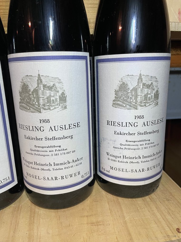 1988 Weingut Heinrich Immich-Anker, Riesling - Mosel Auslese - 4 Bottles (0.75L) #4.3