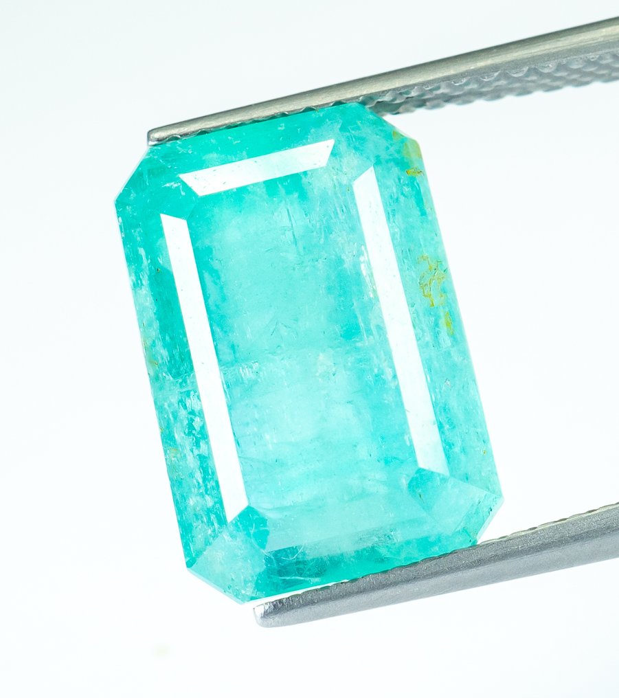 χωρίς τιμή ασφαλείας Σμαράγδι - 7.36 ct - Bellerophon Gemlab - Μπλε-πράσινο (Νιγηρία) #1.0