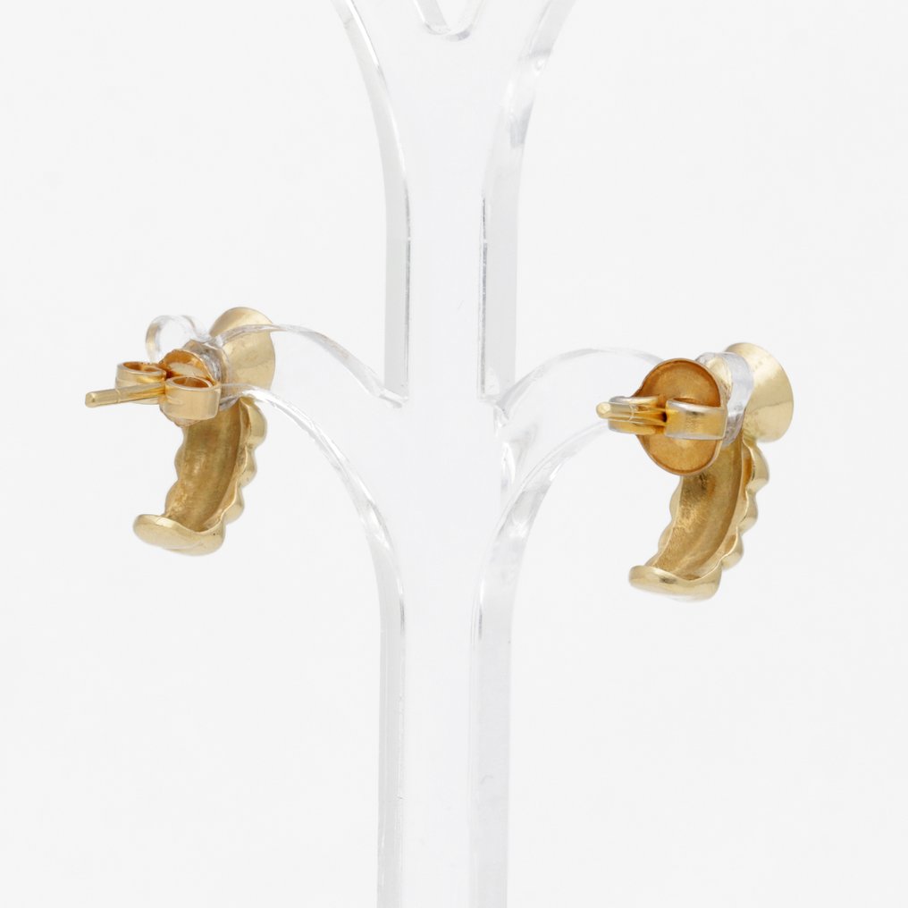 耳環 - 14 克拉 黃金 鉆石 (天然) - Solitair #3.2