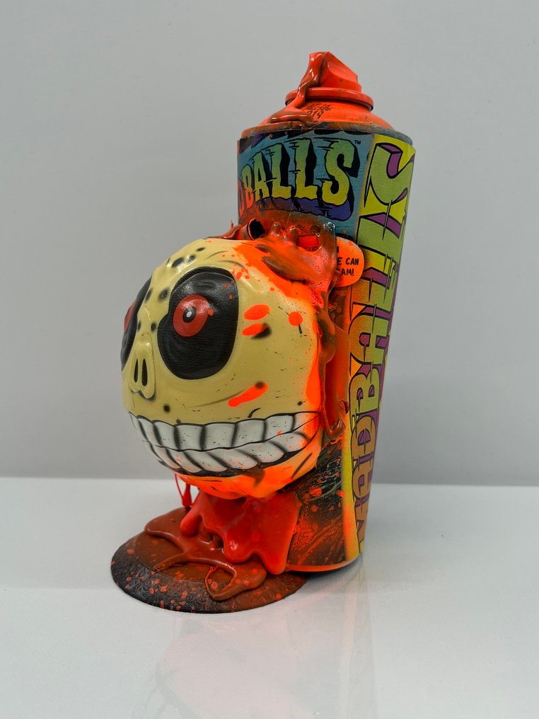 Alvin Silvrants (1979) - Madballs Skull Face spray can art statue (7 from 8) #1.0
