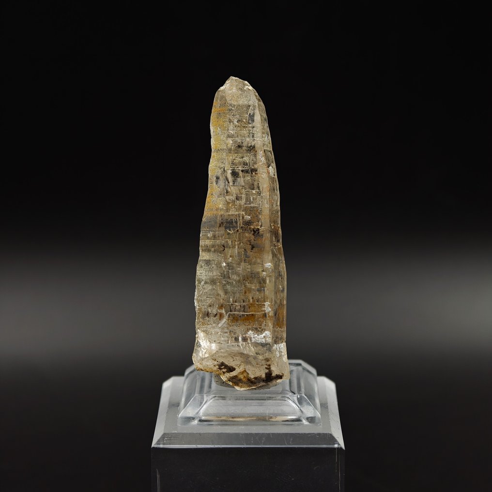 QUARZO SVIZZERO, Abito TESSINER con LIMONITE Gialla, Svizzera Cristalli su matrice - Altezza: 67 mm - Larghezza: 21 mm- 26 g #3.2