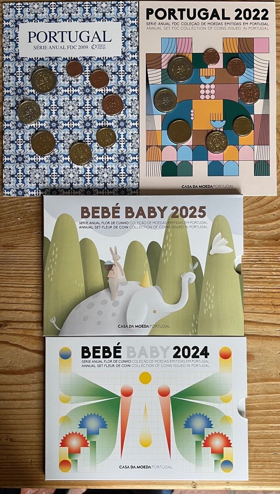 Portugal. Year Set (BU) 2009/2025 (4 sets) (Ingen reservasjonspris) #3.2