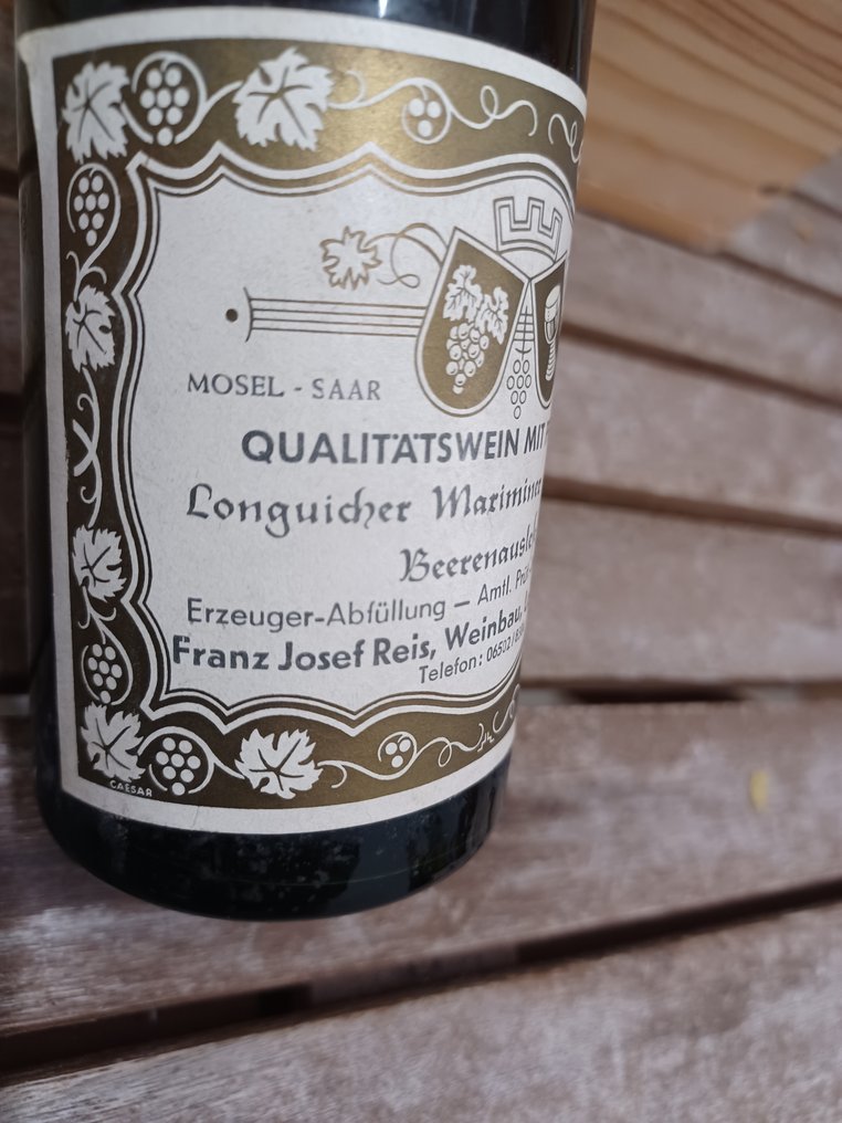 1976 Longuicher Mariminer Herrenberg, 1983 Peter Lang Burgunder Ruster, 1994 Graf - Mosel Beerenauslese - 4 375ml & 500ml & 700ml. #1.0