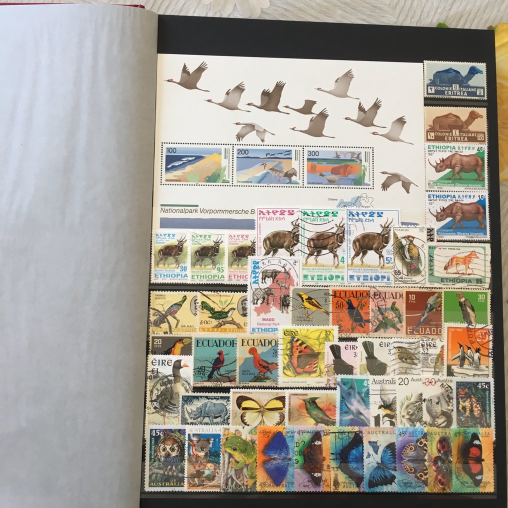 World  - Beautiful stamp collection themed: new and used animals from around the world. #1.0