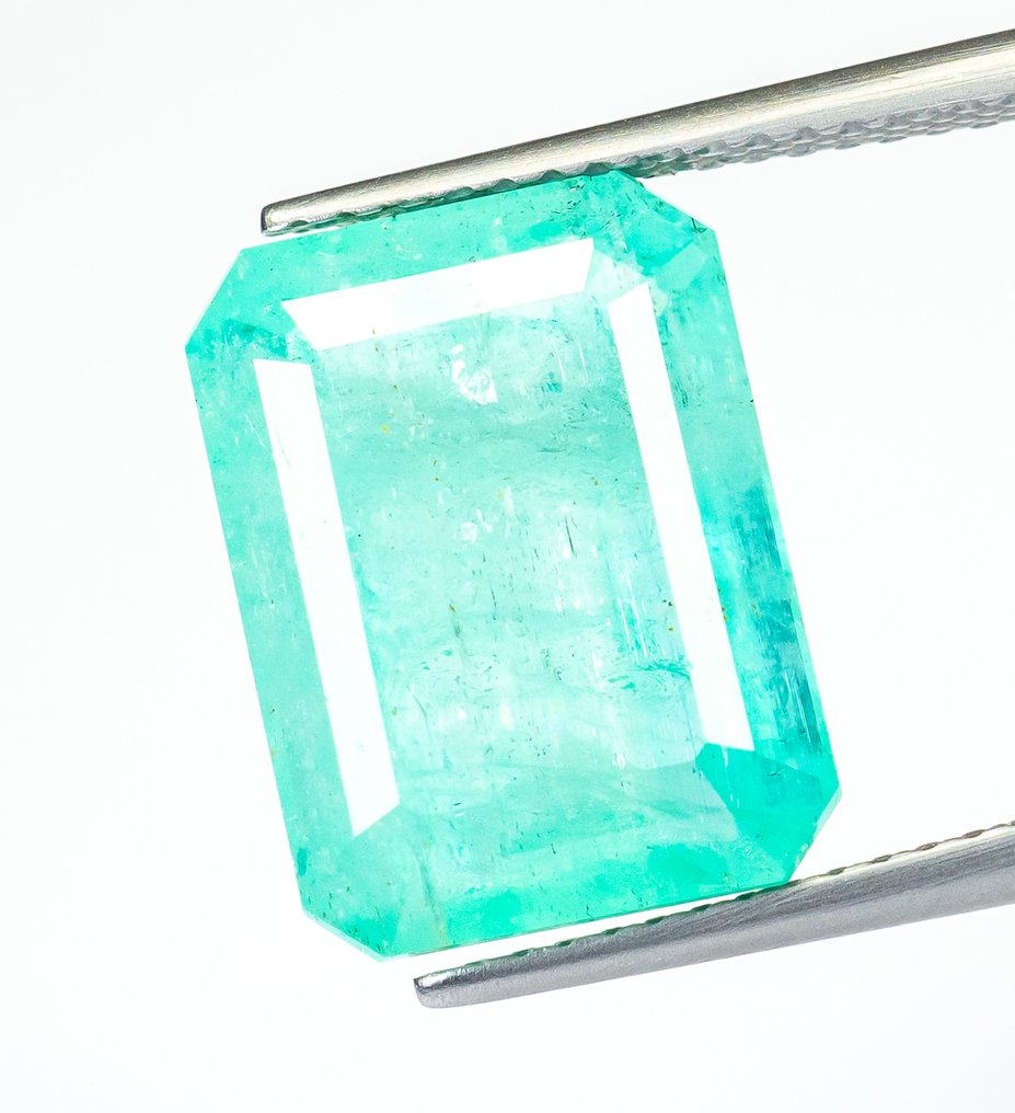 χωρίς τιμή ασφαλείας Σμαράγδι  - 7.26 ct - Bellerophon Gemlab - Μπλε-πράσινο (Νιγηρία) #2.1