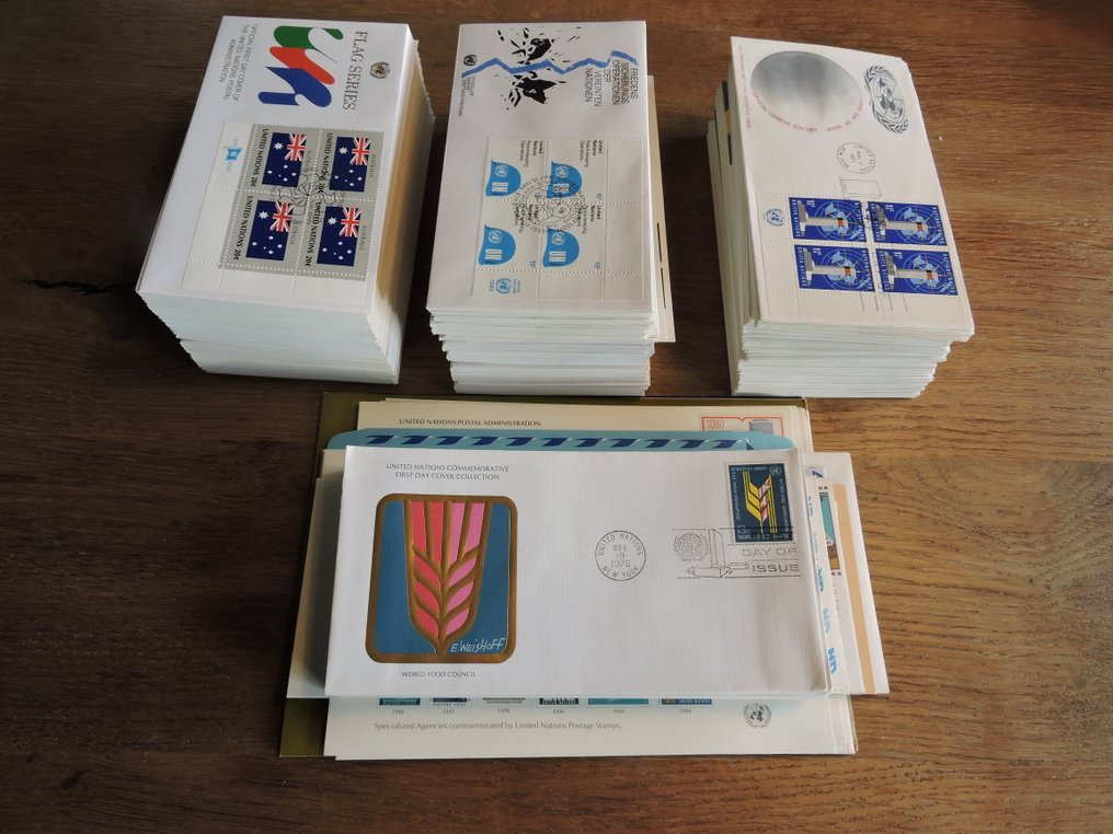 United Nations - New York 1965/2002 - FDC's United Nations in groups of four. #1.0