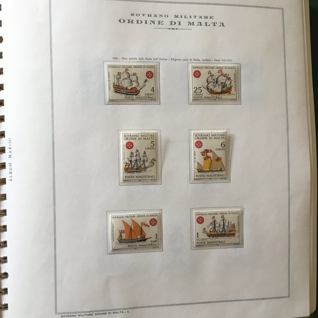 歐洲  - 贝拉全新邮票收藏，包括1966年至1993年的圣马耳他骑士团（SMOM）邮票册子。 #3.2