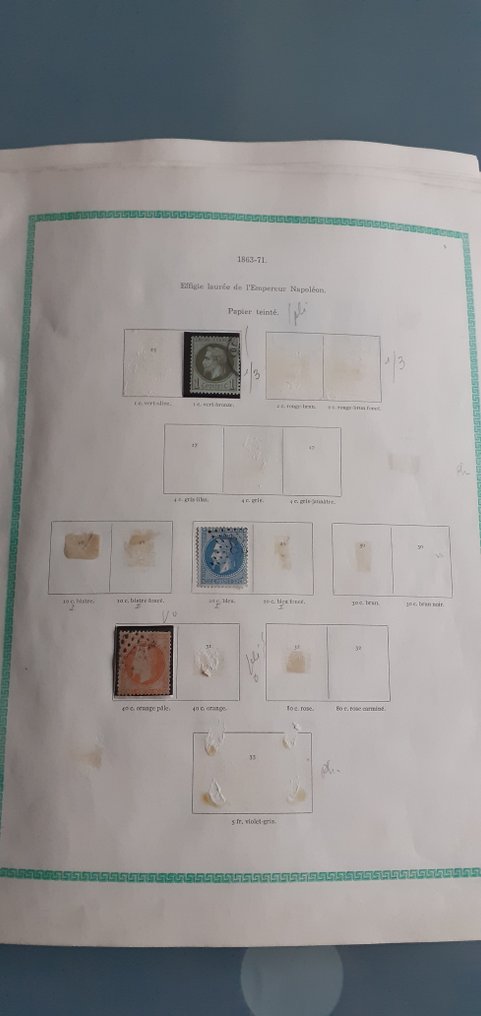 Γαλλία 1856/1955 - Συλλογή γραμματοσήμων από τη Γαλλία σε φύλλα άλμπουμ και ένα απόθεμα. - Yvert et Tellier, cote +1500€ #4.3