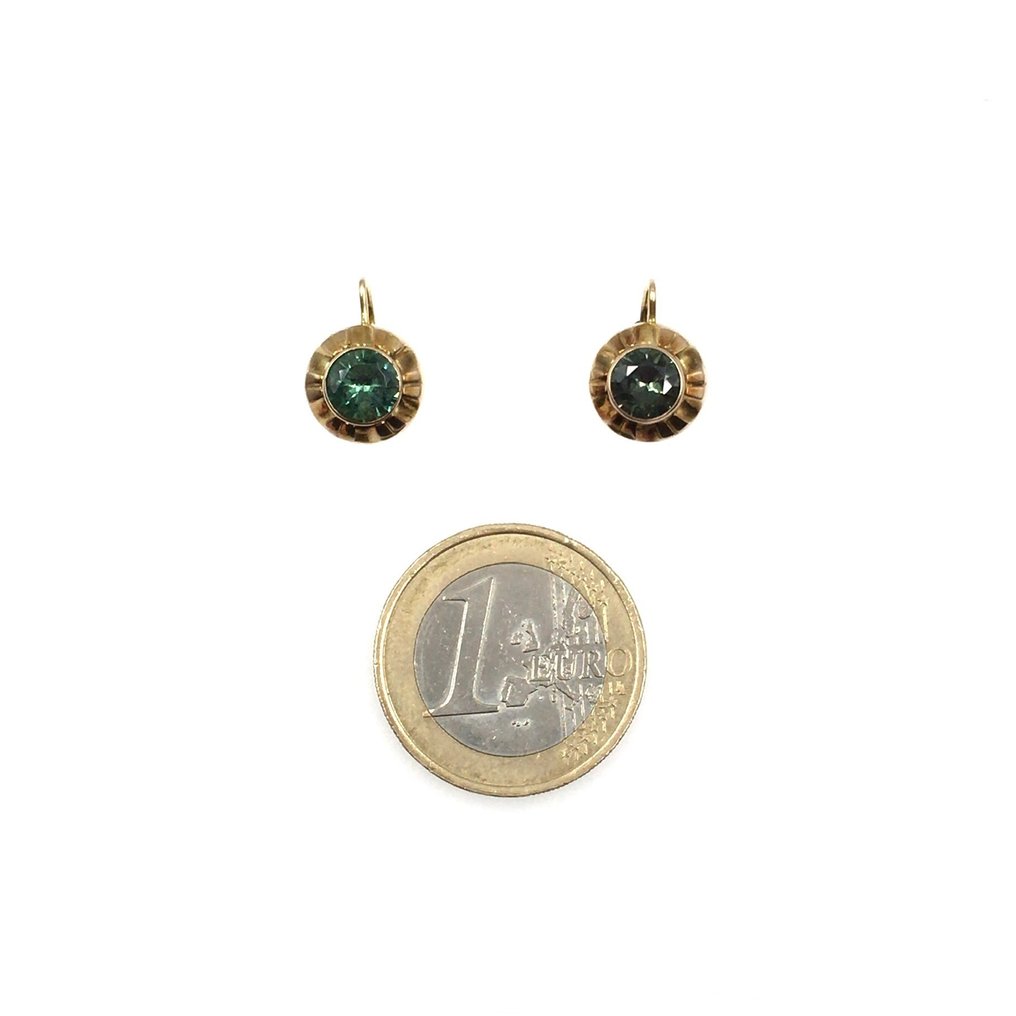 Zonder minimumprijs - Oorbellen - 8 karaat Roségoud - 1.68ct. tw. Spinel - getest #3.2