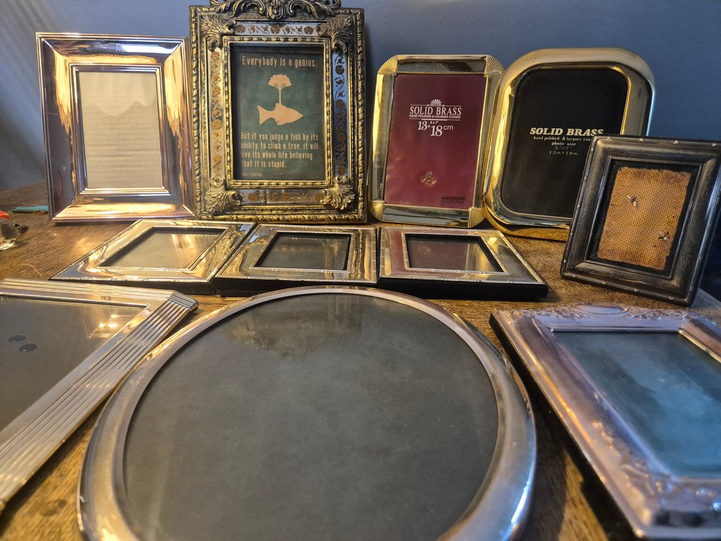 Κορνίζα για φωτογραφία (11)  - Επάργυρο, Ορείχαλκος, Γυαλί #4.3