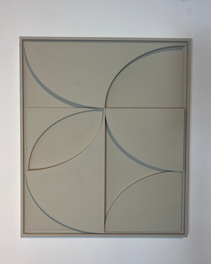Mo Cornelisse - YoungC - Geometric Abstract Relief – Minimalistic Wall Art - Light Beige #4.3