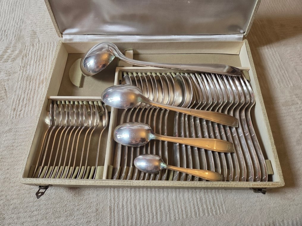 Christofle, Alfénide - Servizio di posate per 12 (38) - modello Cirta - Placcato argento #1.0