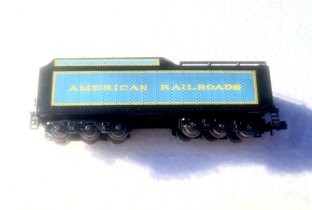 Rivarossi H0 - 9185 - Τρένο μοντελισμού (1) - Ατμομηχανή με βαγόνι, διαφανές πλαστικό κουτί. - American Railroads #2.1