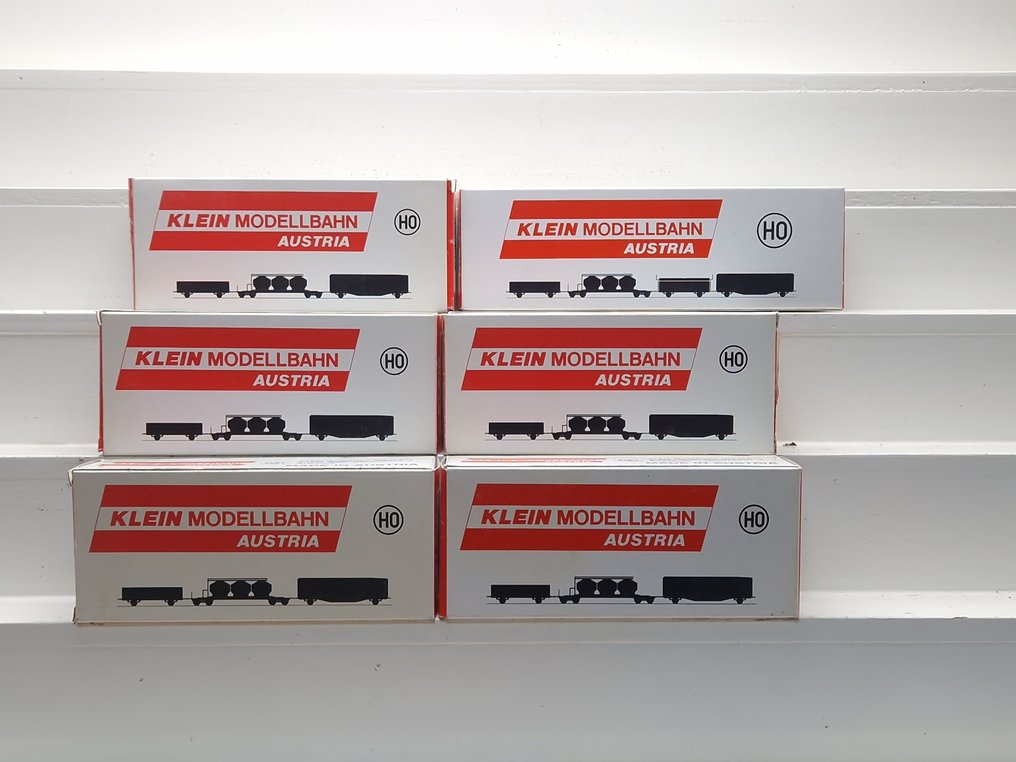 Klein Modellbahn H0 - 3361/3365/3601/SS2/4 - Τρένο μοντελισμού μεταφοράς εμπορευμάτων (6) - 6x Ketelwagens - DB #1.0