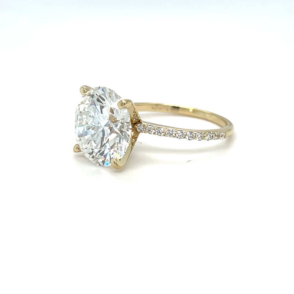 沒有保留價 - 戒指 - 14 克拉 黃金 - 4.40ct. tw. 鉆石 (實驗室培育) - 鉆石 #4.3