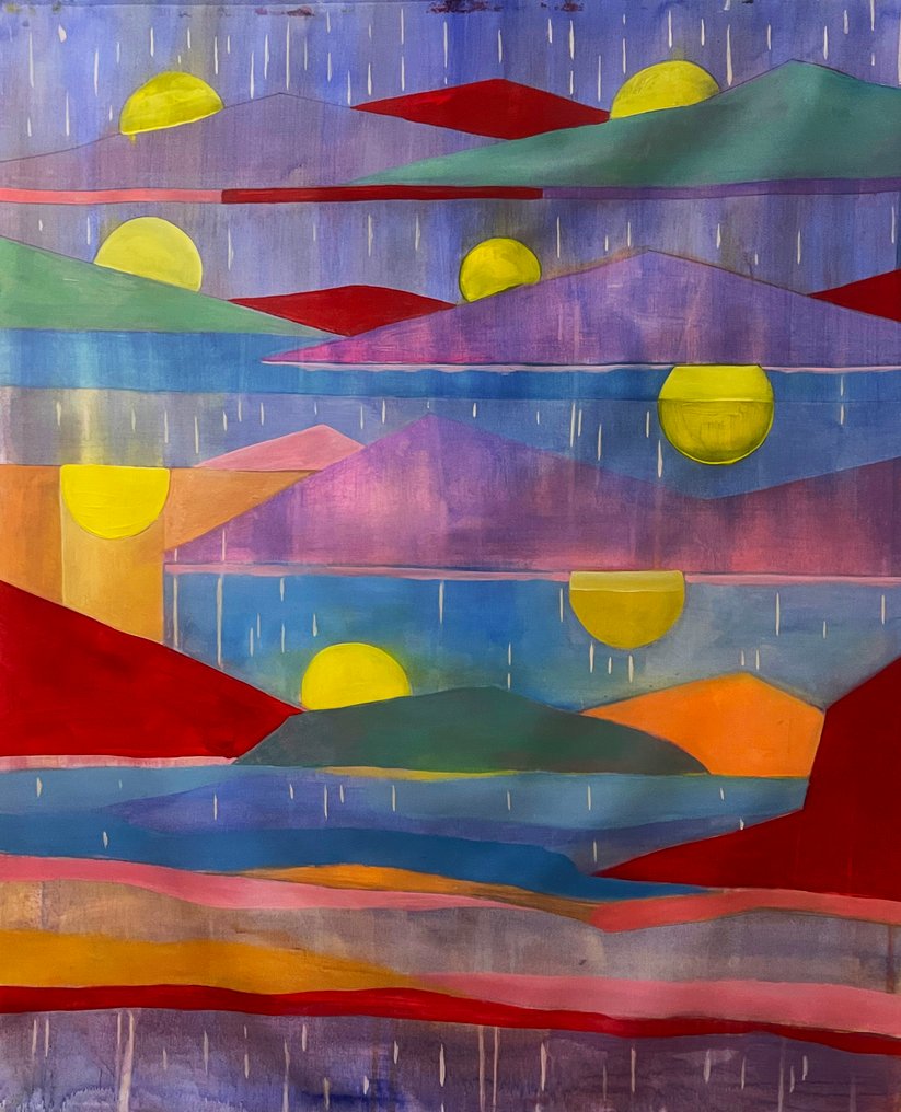 J. DELGALLO - Lluvia al atardecer. XL. ( NO Reserve ) #1.0