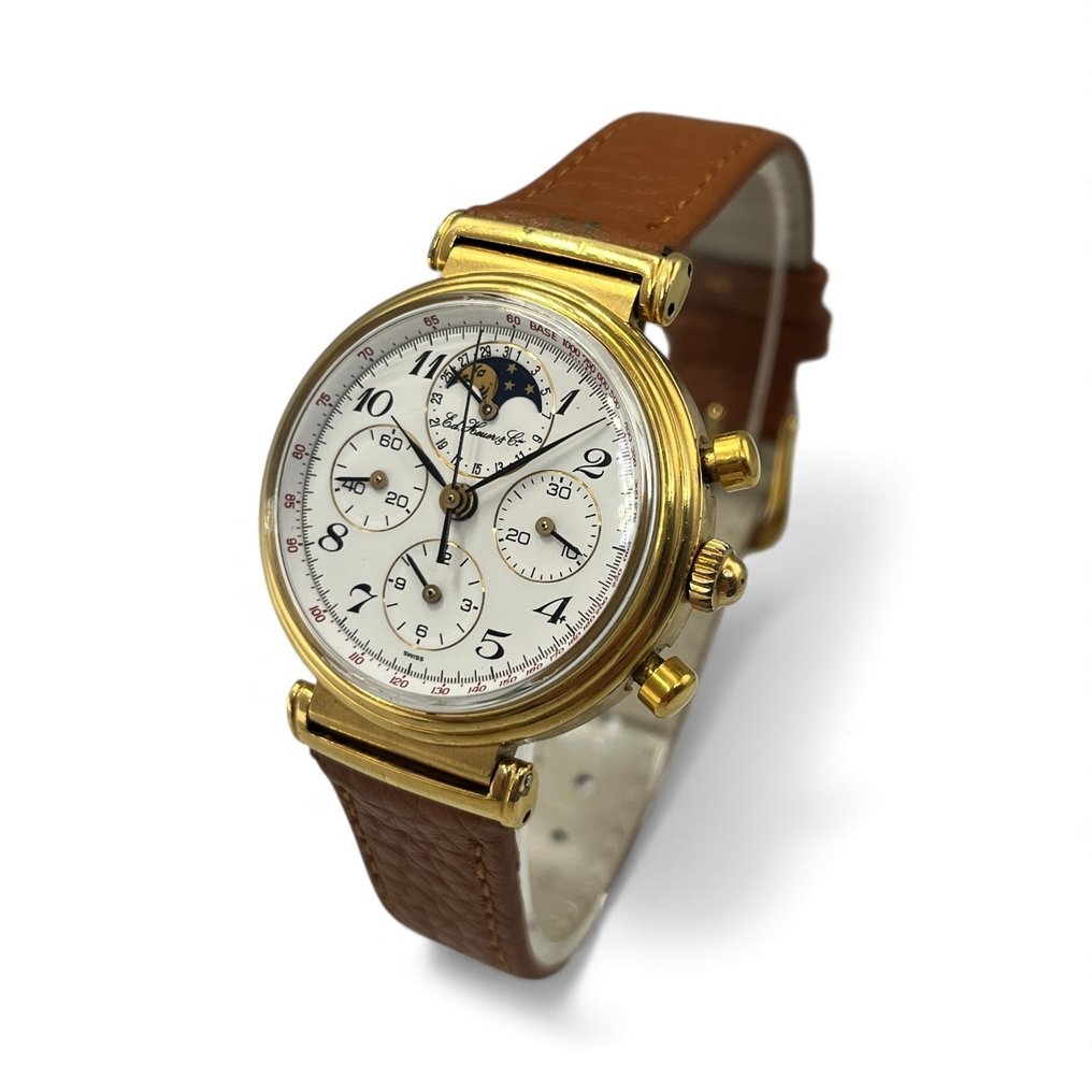 Edward Heuer & Co. - Moonphase Triple Calendar Chronograph - Nincs minimálár - 188.215/1 - Férfi - 1990-1999  #4.3