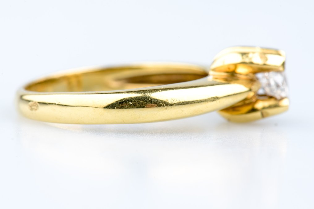 Bague - 18 carats Or jaune - 0.30ct. tw. Diamant (Naturelle) #2.1