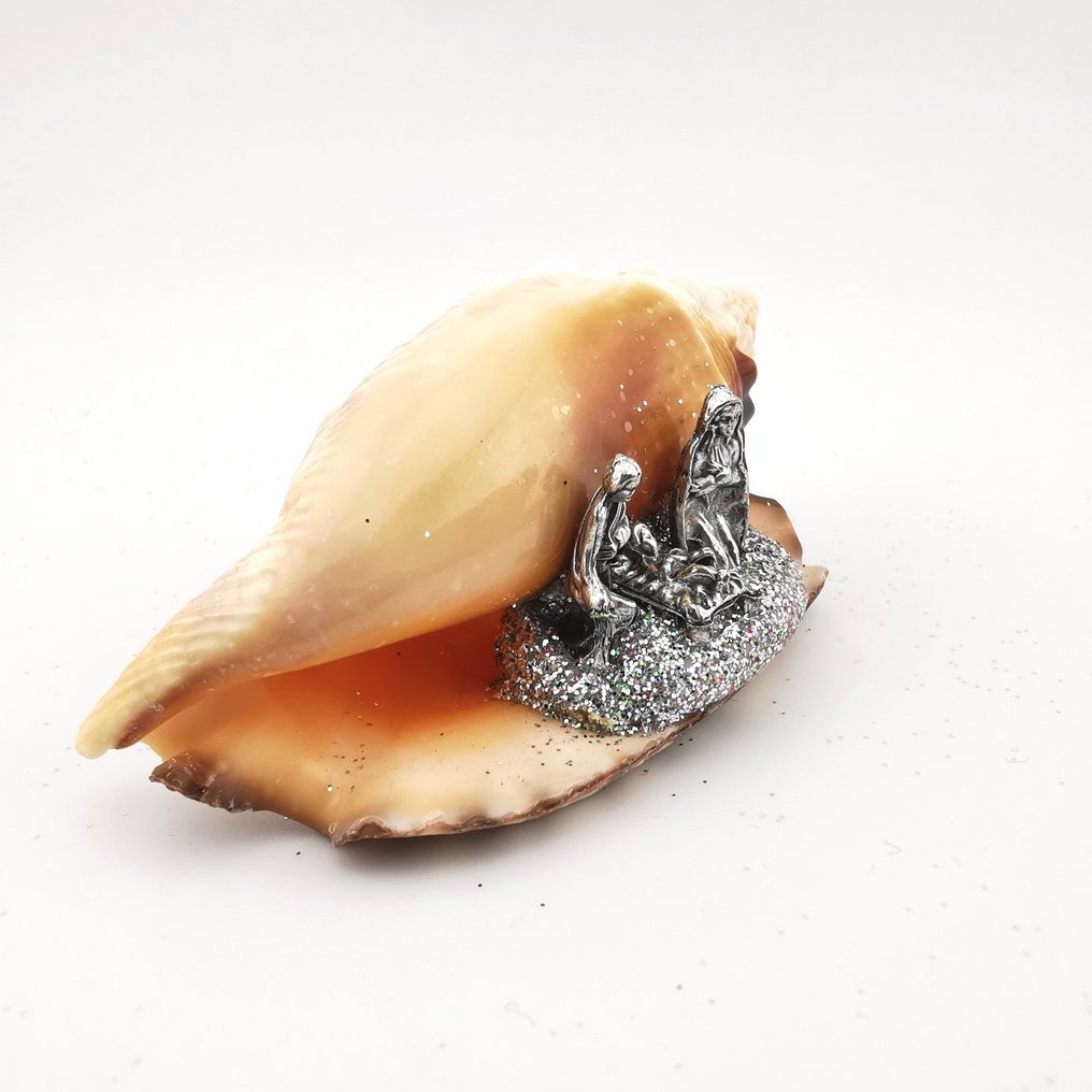 耶穌降生場景 - 珍珠母, strombus aratrum - 意大利手工艺 #4.3