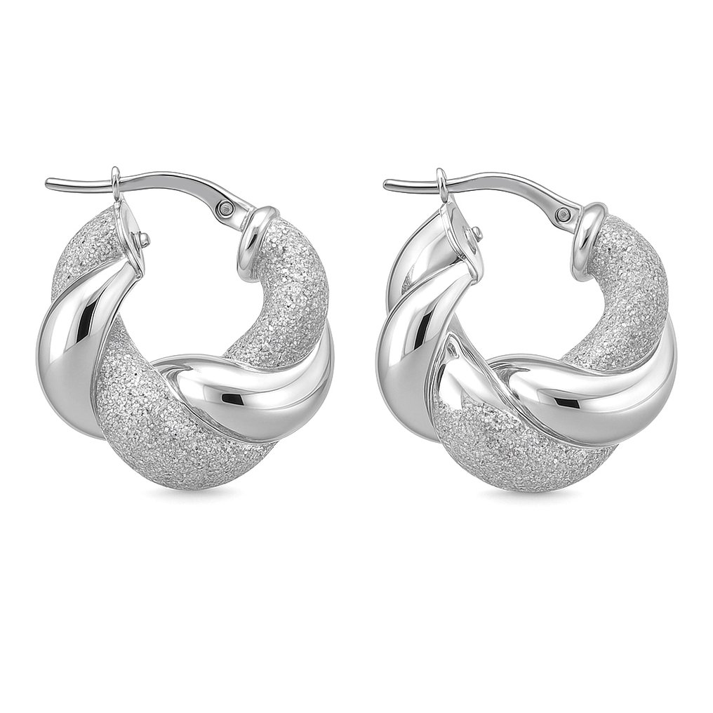 Drop fülbevaló - 18 kt. Fehér arany #1.0