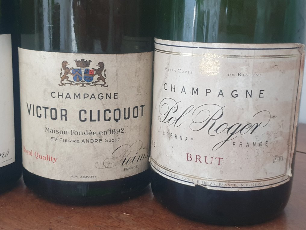 Pol Roger, Victor Clicquot / Heidsieck & C° - Champagne Brut - 4 Bottiglie (0,75 L) #3.2