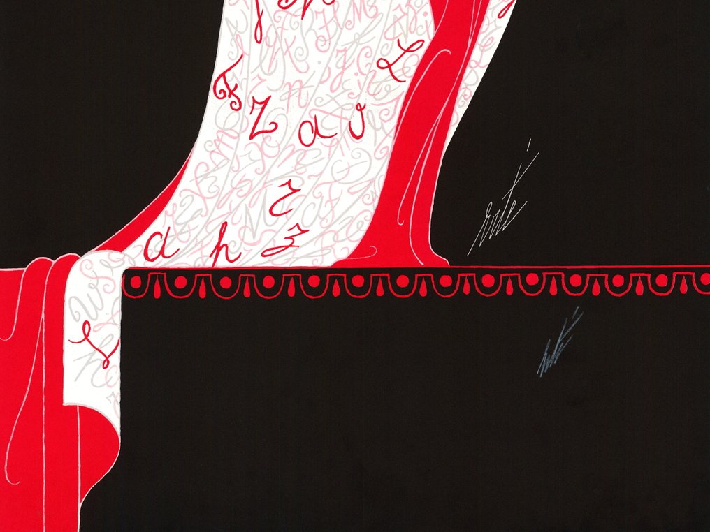 Erté (Romain de Tirtoff) dit Erté (1892-1990) - Femme à l'alphabet #3.2