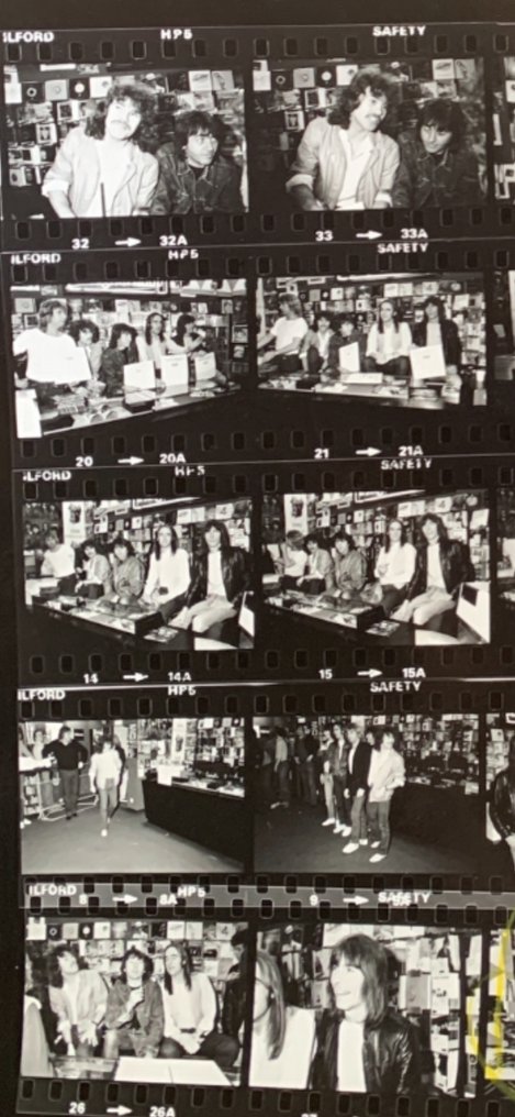 Bill Zygmant - Status Quo 1982 In-Store Signing – Original Vintage Contact Sheet #1.0