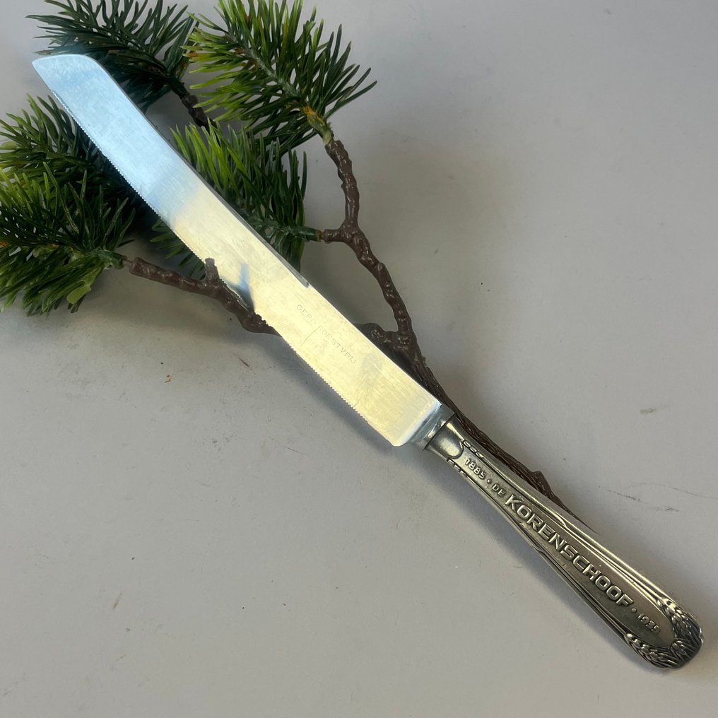 GERO - Coltello da cucina - Art Deco - Broodmes, rivestito in argento - "1885 Korenschoof 1935" - Placcato argento - Paesi Bassi #3.2