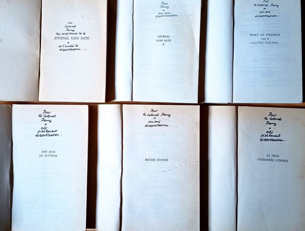 Signé ; Gilbert CESBRON [Archives du Colonel Rémy (1904-1984)] - Don Juan en Automne / Mourir étonné / La Ville couronnée d’épines - 1963-1963 #2.1