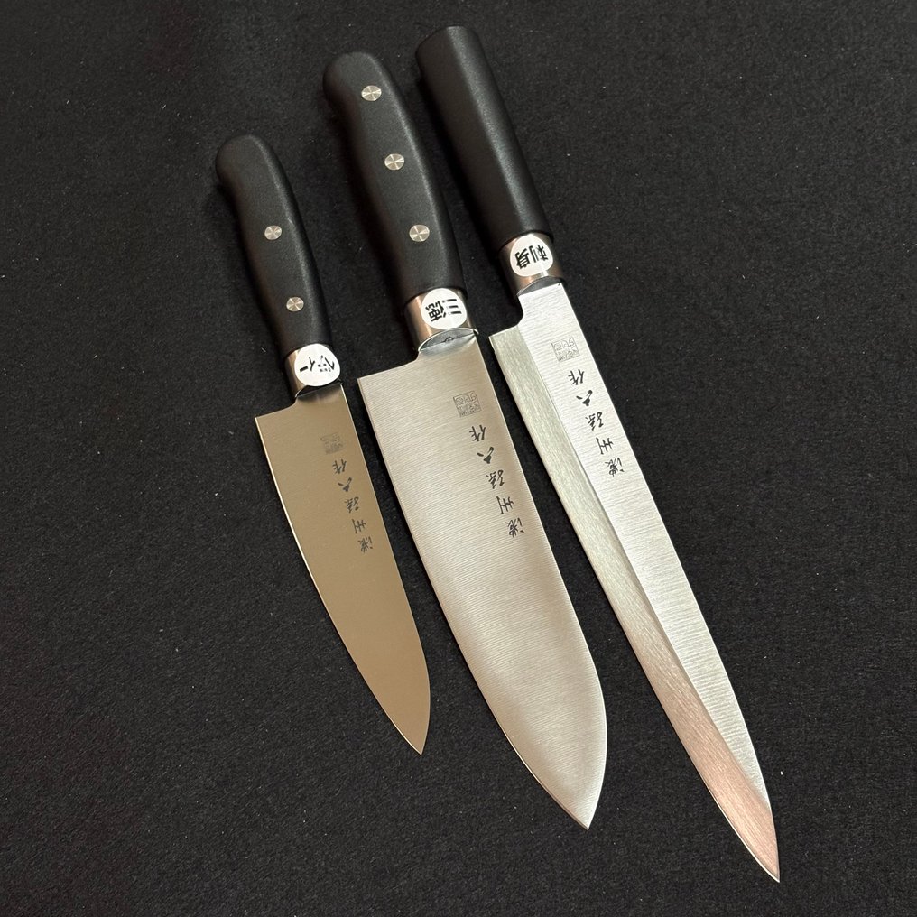 Noshu Magoroku 濃州孫六 - Μαχαίρι κουζίνας - Σαχίμι, Santoku & μαχαίρι Paring -  Ιαπωνικό μαχαίρι κουζίνας - Ατσάλι ανοξείδωτο με μολυβδαίνιο. - Ιαπωνία #1.0