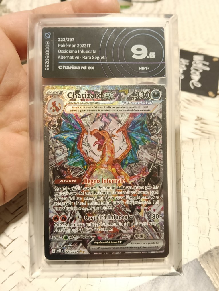 Pokémon - 1 Graded card - Charizard Secret rare - AI grading 9.5 - Scarlet & Violet - Obsidian Flames #1.0