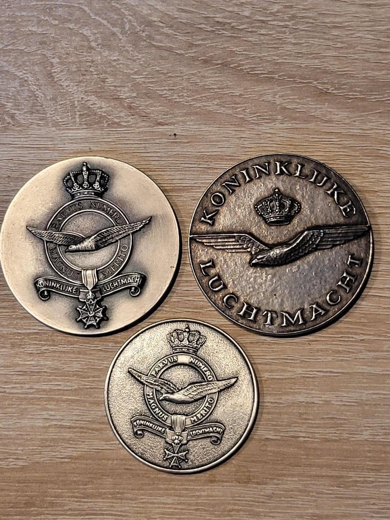 Netherlands - 3 penningen Koninklijke Luchtmacht - Commemorative token #1.0