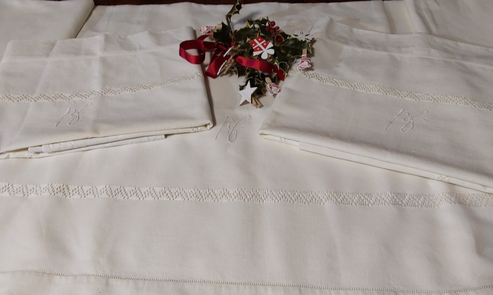 床单 (3)  - 265 cm - 235 cm - 古董床上用品 #1.0