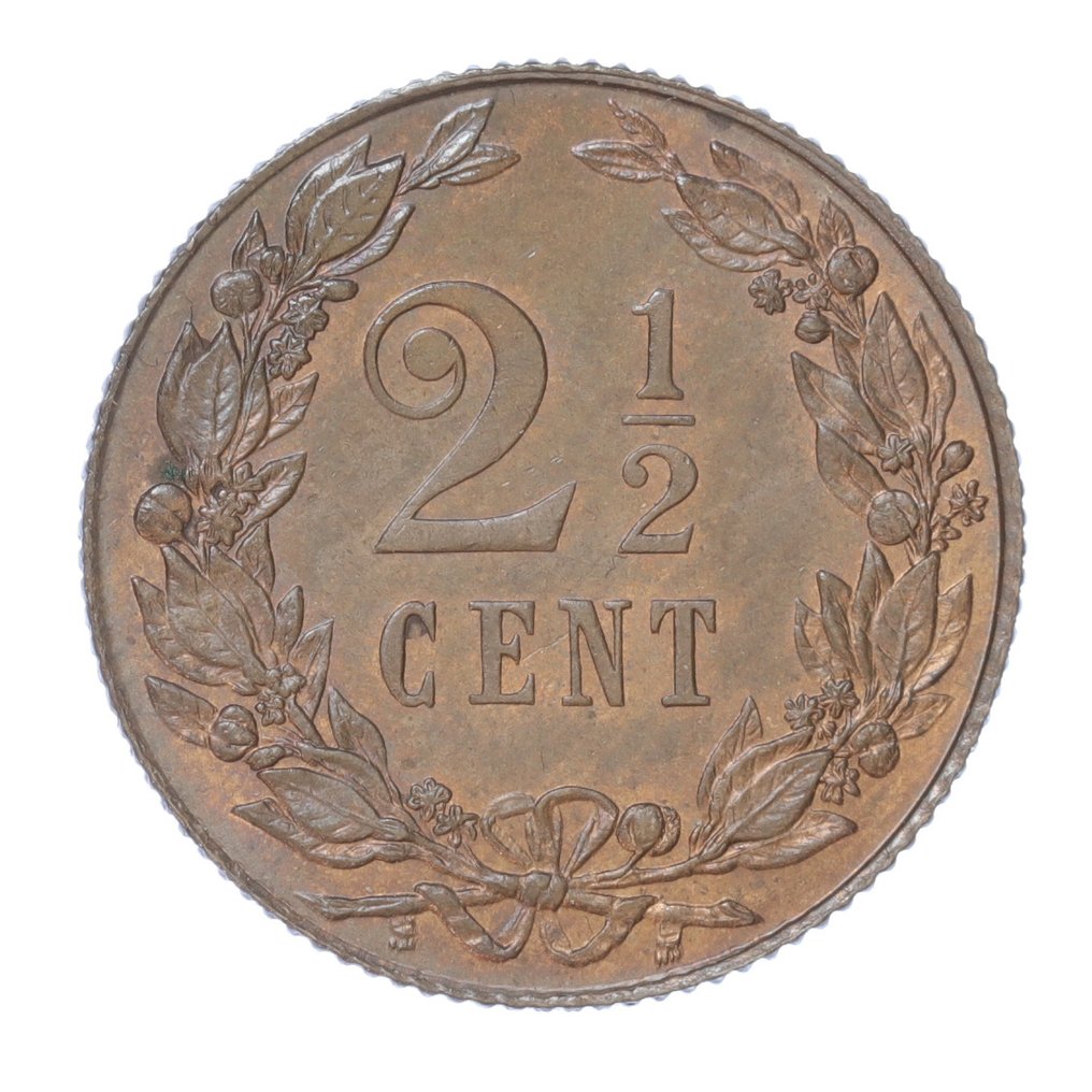 Netherlands. Wilhelmina. 2 1/2 Cent 1905  (No Reserve Price) #1.0