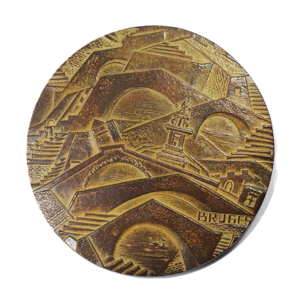 Belgium, France. Ex. Rare. Historical Medal 1972 Bruges – Thérèse Dufresne - Club Français de la Médaille #1.0