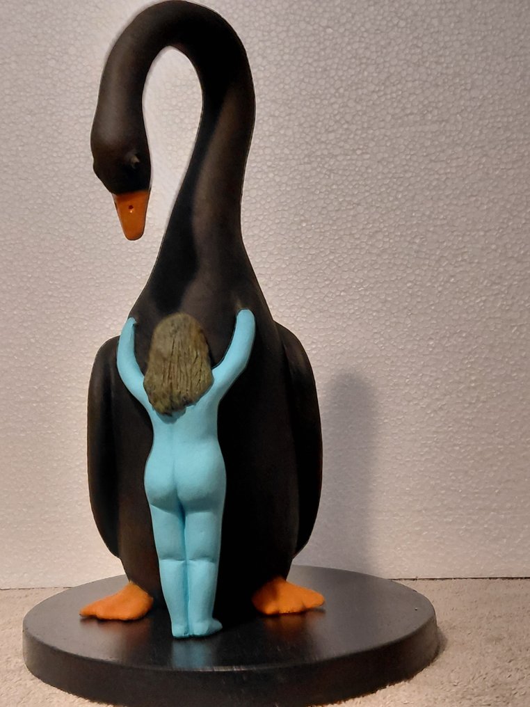 雕刻, Leda en de zwaan - 34 cm - 混合技术 #1.0
